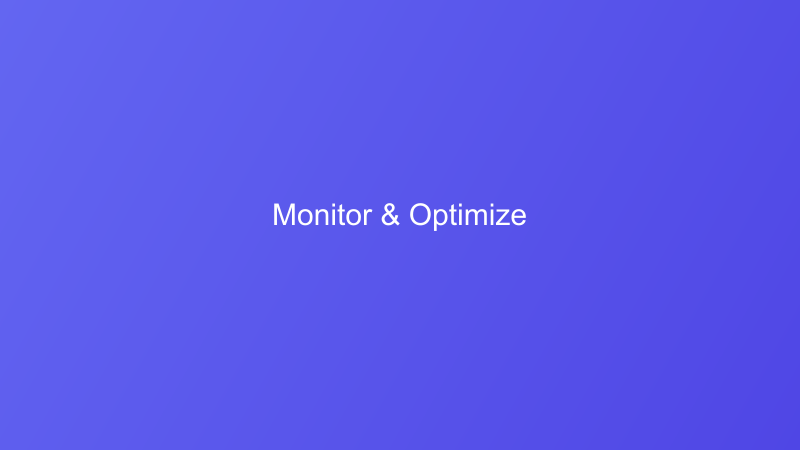Monitor & Optimize