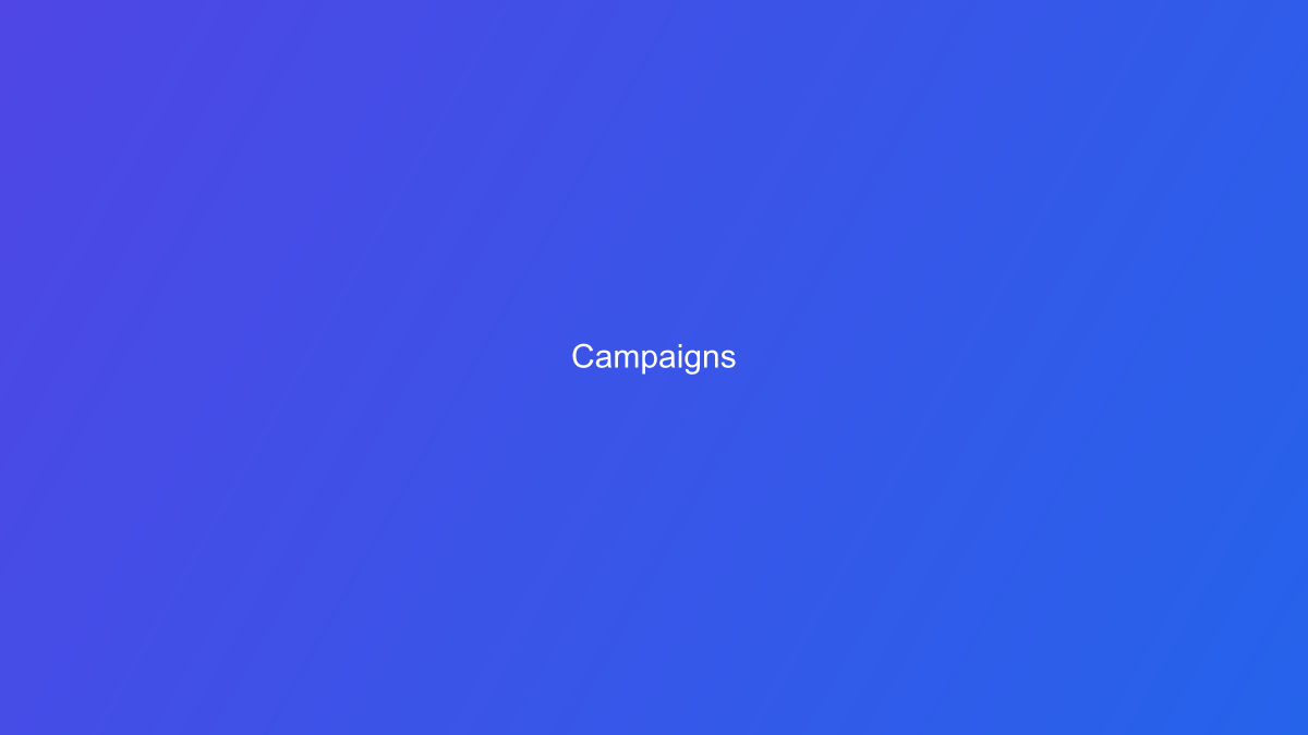 Intelligent Campaign Management